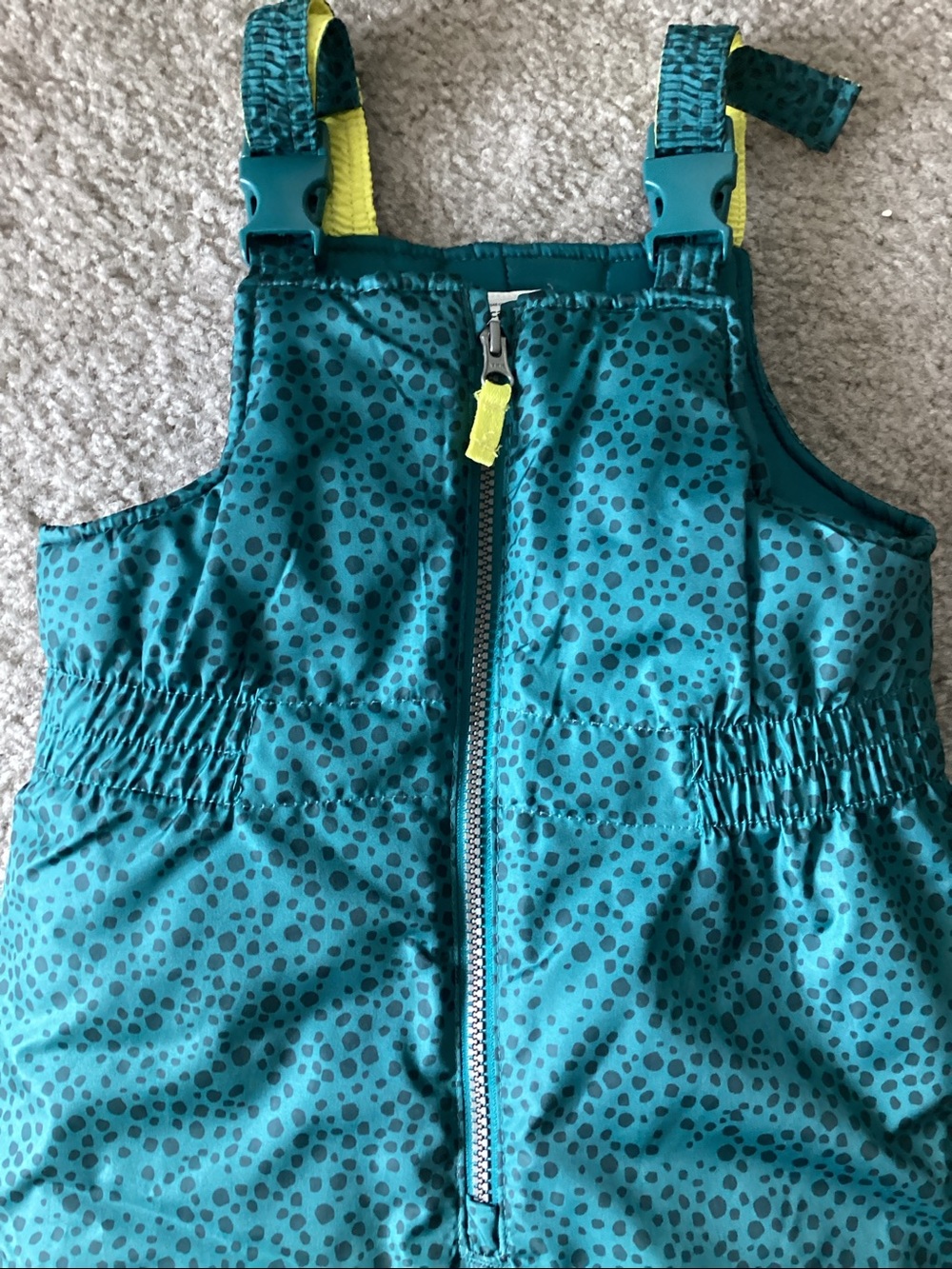 Carter's Teal Polka Dot Insulated Snow Overalls - Size 5T
